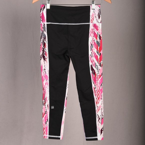 Victoria's Secret Sport VSX Women's Small Knockout Capri Leggings Pink Black Geo - Picture 2 of 4